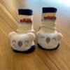 Meia Infantil Masculina Antiderrapante Off White com Bichinho Fernanda Ramos Kids