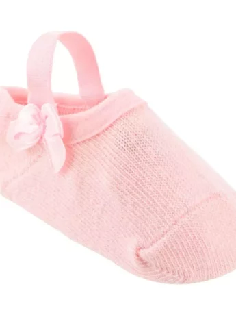 Meia Infantil Sapatilha Feminina Antiderrapante Rosa Fernanda Ramos Kids