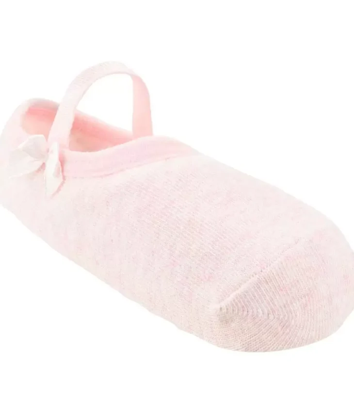 Meia Infantil Sapatilha Feminina Antiderrapante Rosa Mesclado Fernanda Ramos Kids