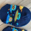 fernandaramoskids com br Meia Infantil Sapatilha Foguete Azul Marinho3