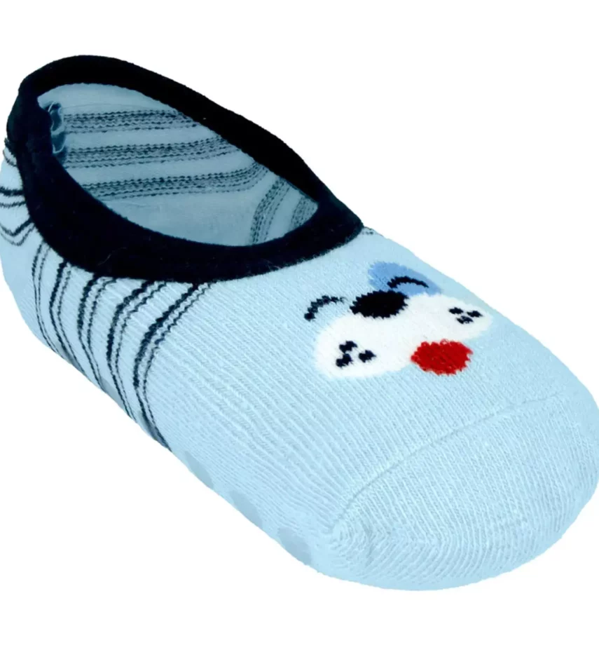 Meia Infantil Sapatilha Masculina Antiderrapante Azul Estampada Fernanda Ramos kids