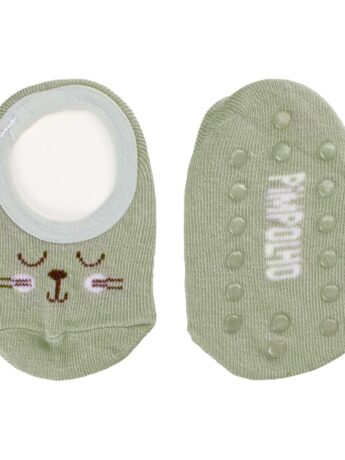 Meia Infantil Sapatilha Masculina Antiderrapante Gatinho Fernanda Ramos kids