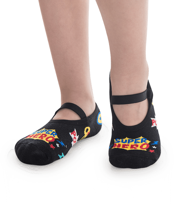 Meia Infantil Sapatilha Masculina Antiderrapante Preta Estampada Fernanda Ramos Kids