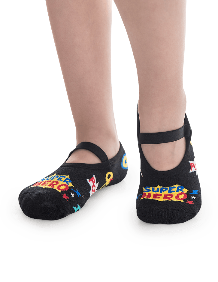 Meia Infantil Sapatilha Masculina Antiderrapante Preta Estampada Fernanda Ramos Kids