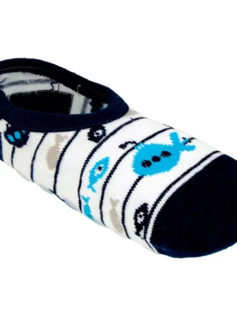 Meia Infantil Sapatilha Masculina Antiderrapante Submarino Fernanda Ramos Kids