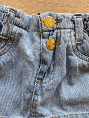 fernandaramoskids com br Saia Infantil Feminina Jeans Curta com Dois Botões1
