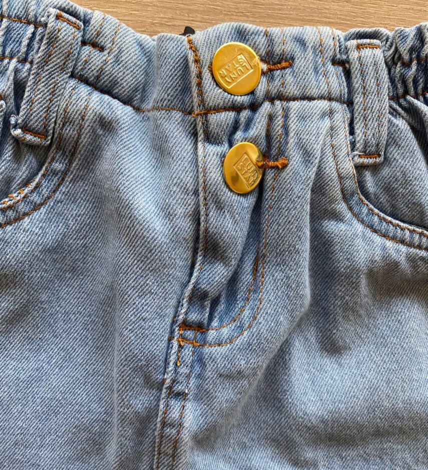 fernandaramoskids com br Saia Infantil Feminina Jeans Curta com Dois Botões1