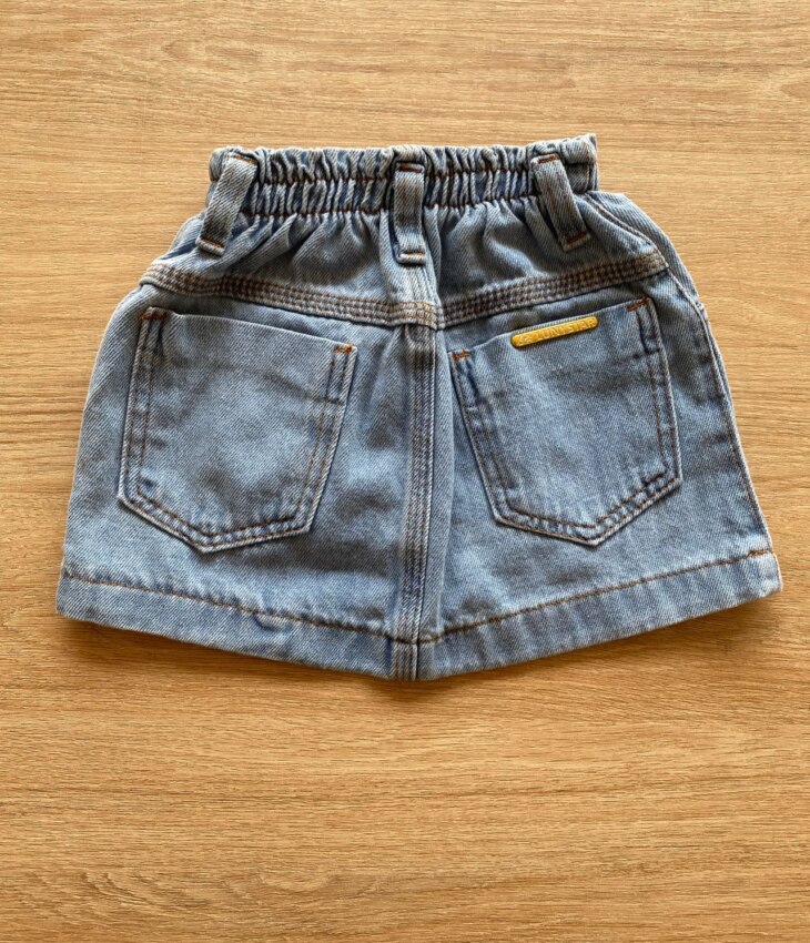 fernandaramoskids com br Saia Infantil Feminina Jeans Curta com Dois Botões2