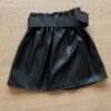 fernandaramoskids com br Saia Infantil Feminino Preta Couro Eco com Cinto2