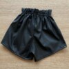 fernandaramoskids com br Short Infantil Feminino Couro Eco Preto com Amarração2