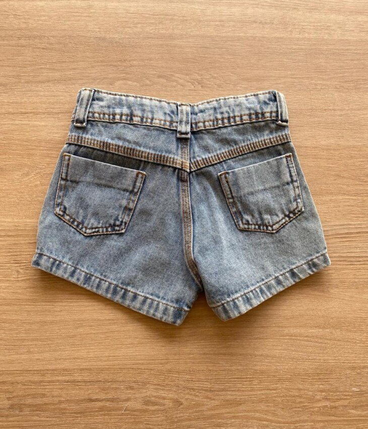 fernandaramoskids com br Short Infantil Feminino Jeans com Detalhe Bordado de Coração Rosa2
