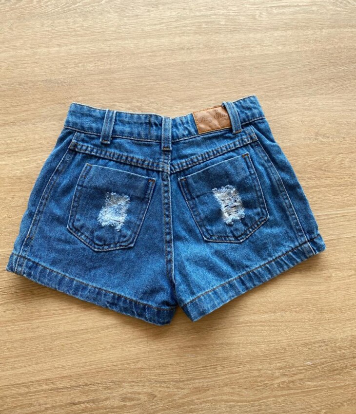 fernandaramoskids com br Short Infantil Feminino Jeans Destroyd com Pedrarias2