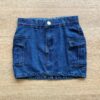 Short Saia Cargo Infantil Feminino Jeans Fernanda Ramos Kids
