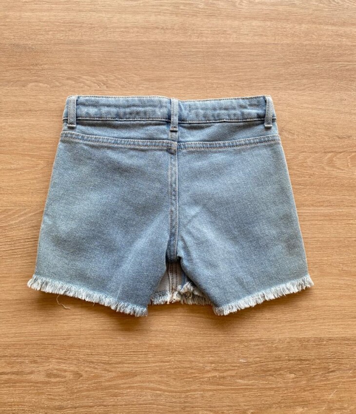 fernandaramoskids com br Short Saia Comfort Infantil Feminino Jeans com Bolsos e Botões2