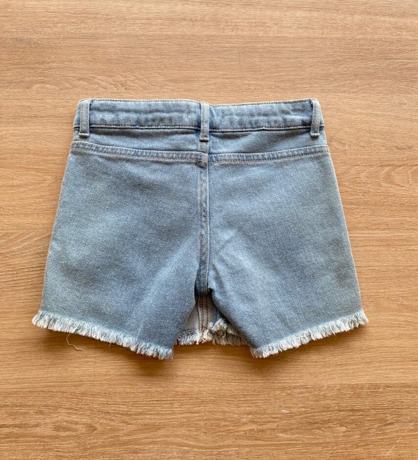fernandaramoskids com br Short Saia Comfort Infantil Feminino Jeans com Bolsos e Botões2
