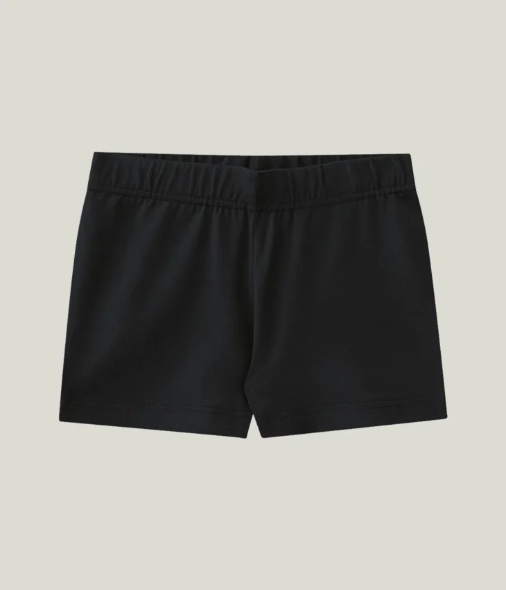 Short Tradicional Feminino Infantil Preto Fernanda Ramos Kids
