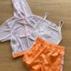 fernandaramoskids com br Trijunto Infantil Feminino Top Alça, Short Laranja e Sobreposição4