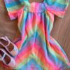 Vestido Infantil Feminino Chiffon Colorido Neon Fernanda Ramos Kids