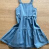 fernandaramoskids com br Vestido Infantil Feminino Curto Jeans Claro com Botões2
