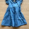 fernandaramoskids com br Vestido Infantil Feminino Curto Jeans Manga com Babado2