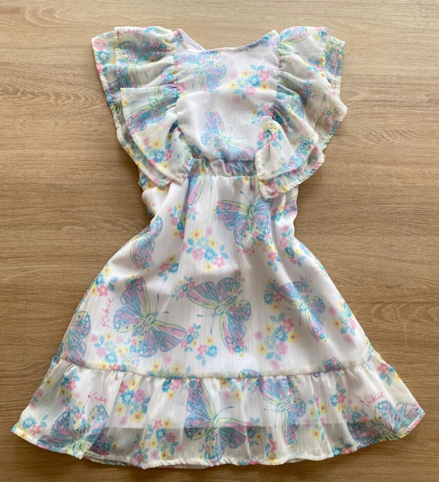 fernandaramoskids com br Vestido Infantil Feminino Detalhe de Babado na Manga Estampado2