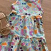 fernandaramoskids com br Vestido Infantil Feminino Estampado Fundo Verde Menta2