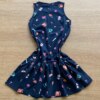 fernandaramoskids com br Vestido Infantil Feminino Evasê Estampado Fundo Azul Marinho3