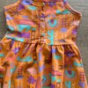 fernandaramoskids com br Vestido Infantil Feminino Evasê Estampado Fundo Laranja1