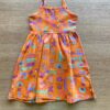 fernandaramoskids com br Vestido Infantil Feminino Evasê Estampado Fundo Laranja2
