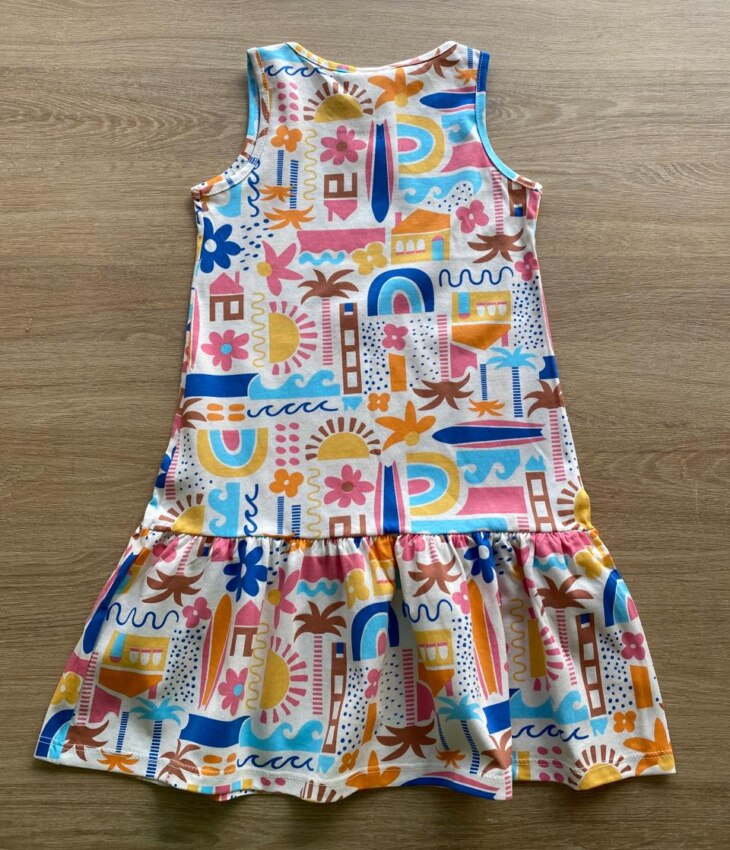 fernandaramoskids com br Vestido Infantil Feminino Evasê Estampado Fundo Off White3