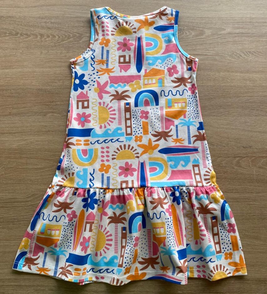 fernandaramoskids com br Vestido Infantil Feminino Evasê Estampado Fundo Off White3