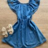 fernandaramoskids com br Vestido Infantil Feminino Jeans com Detalhe Bordado na Manga1