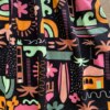 fernandaramoskids com br Vestido Infantil Feminino Manga Babado Estampado Fundo Preto1