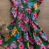 fernandaramosstore com br Vestido Infantil Feminino Manga Babado Estampado Fundo Verde2