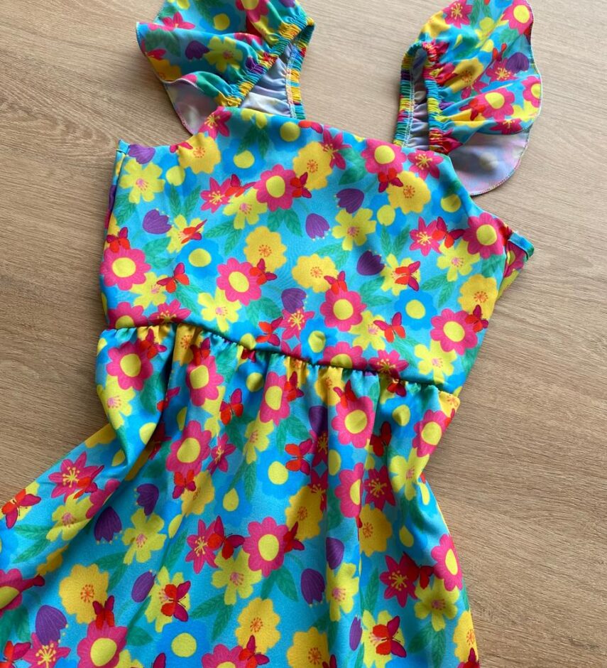 fernandaramoskids com br Vestido Infantil Feminino Manga com Babado Estampa Floral1