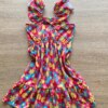 fernandaramoskids com br Vestido Infantil Feminino Manga com Babado Estampado Fundo Pink2