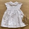 Vestido Infantil Feminino Manga Curta Branco com Detalhe de Pérolas Fernanda Ramos Kids