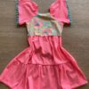 fernandaramoskids com br Vestido Infantil Feminino Manga Curta Pink Flúor com Estampa2