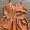 fernandaramoskids com br Vestido Infantil Feminino Rodado Alça Fina Laranja Estampado1