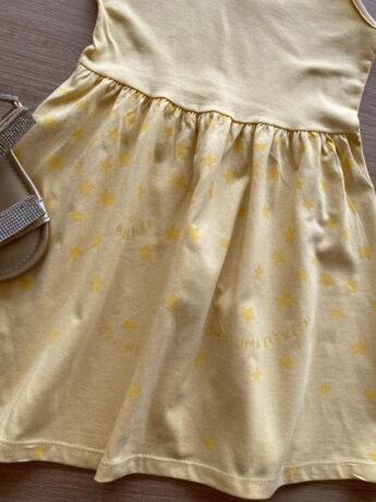 fernandaramoskids com br Vestido Infantil Feminino Rodado Amarelo Estrelas1