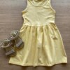 Vestido Infantil Feminino Rodado Amarelo Estrelas Fernanda Ramos Kids