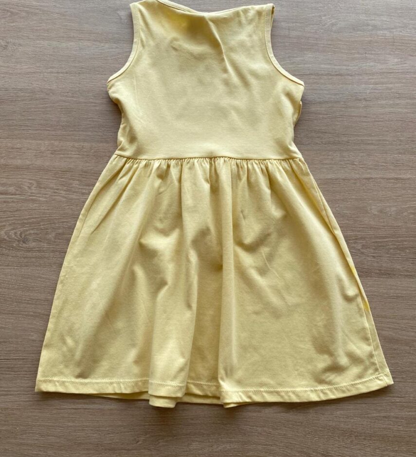 fernandaramoskids com br Vestido Infantil Feminino Rodado Amarelo Estrelas2