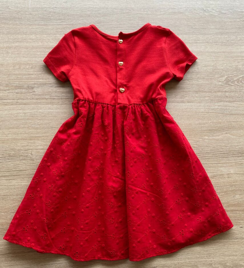 fernandaramoskids com br Vestido Infantil Feminino Rodado Laise Vermelho3