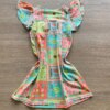 fernandaramoskids com br Vestido Infantil Feminino Rodado Manga Curta Estampado Fundo Verde2