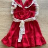 fernandaramoskids com br Vestido Infantil Feminino Vermelho com Amarração de Renda2