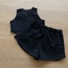 fernandaramoskids com br Conjunto Infantil Feminino Cropped com Abertura e Short Preto3