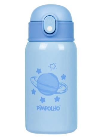 fernandaramoskids com br Garrafa Térmica Inox Infantil Masculina com Canudo Azul Planeta1