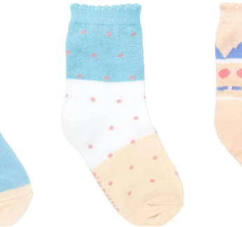 Kit com 3 Meias Infantil Feminina Cano Alto Coloridas Lhama Fernanda Ramos Kids