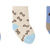 Kit com 3 Meias Infantil Masculina Antiderrapante Cachorrinho Fernanda Ramos Kids