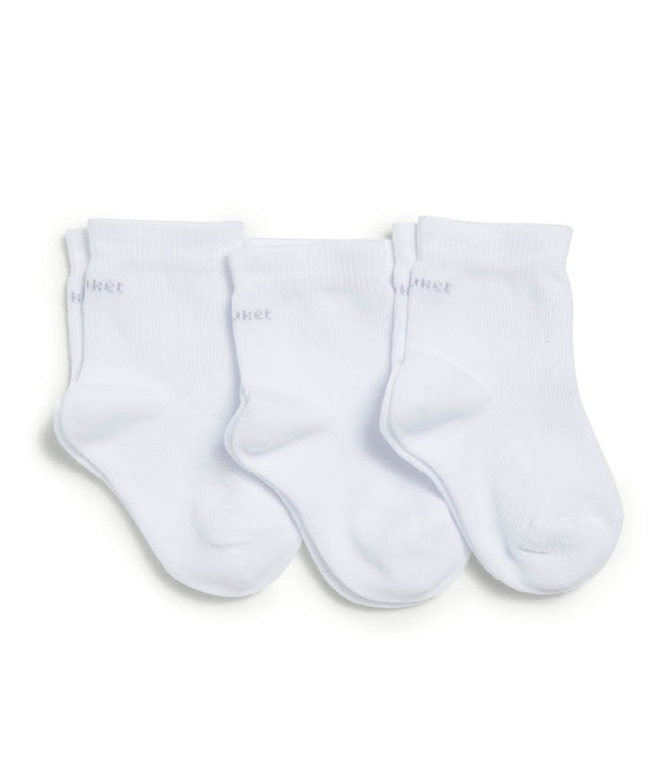 Kit com 3 Meias Infantil Unissex Lisa Branca Fernanda Ramos Kids